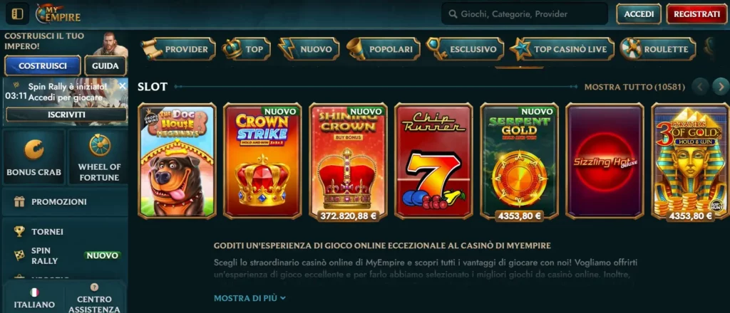 Giochi Slot e Jackpot