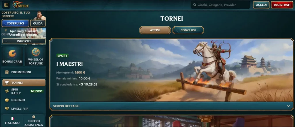 Tornei e Drop&Wins